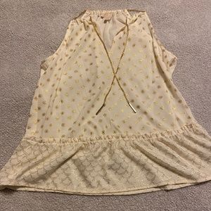Michael Kors Gold Chain Sleeveless Top